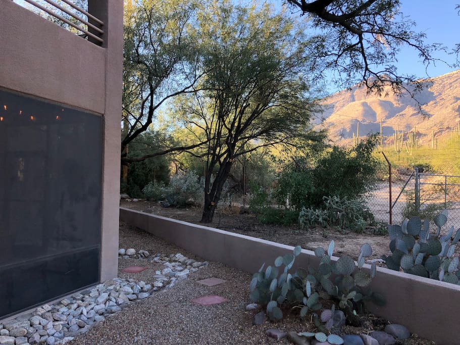 Our unit is on the very edge of the community facing the gorgeous Catalina mountains with a private resident entrance to the Ventana Canyon trailhead