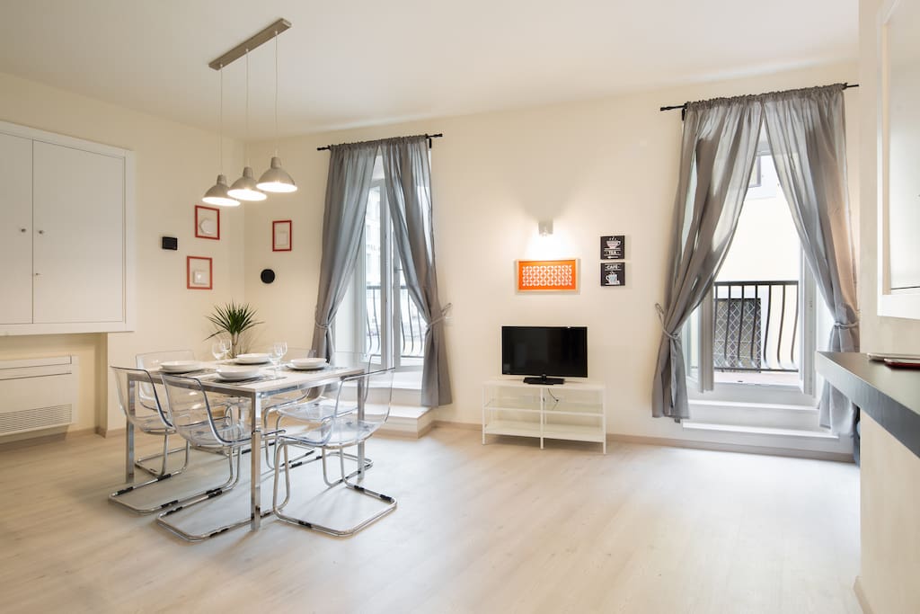 living - dining area