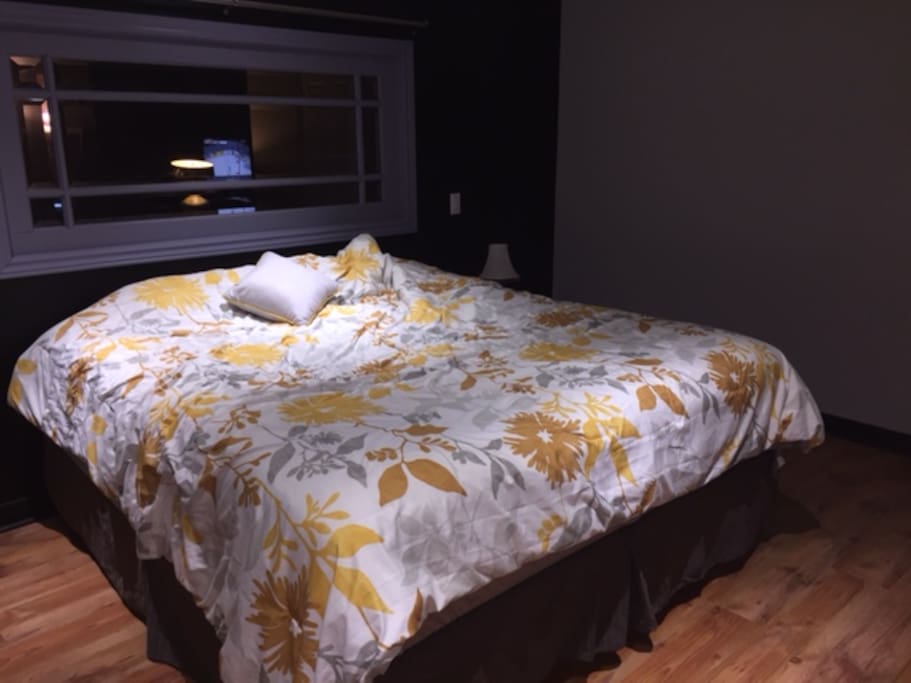 Separate Bedroom with King Bed