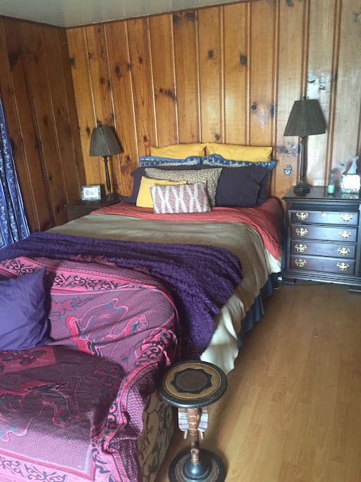 Very comfortable queen sized bed and loveseat