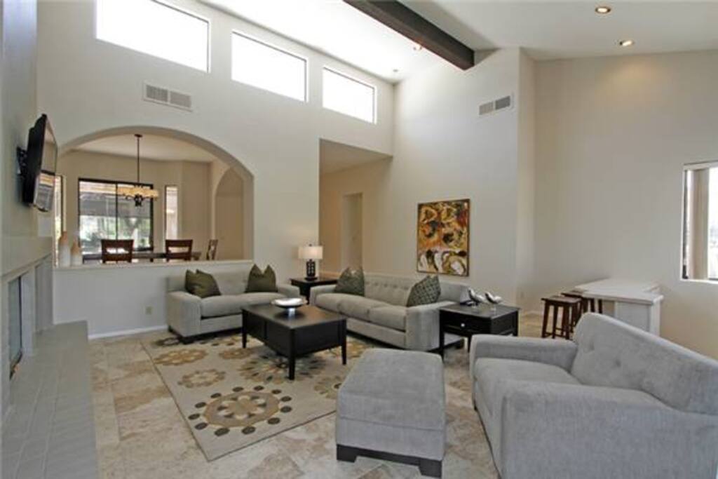 Wet bar in living room.