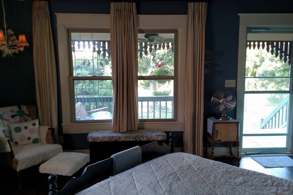 Looking out onto the porch, your front door is open