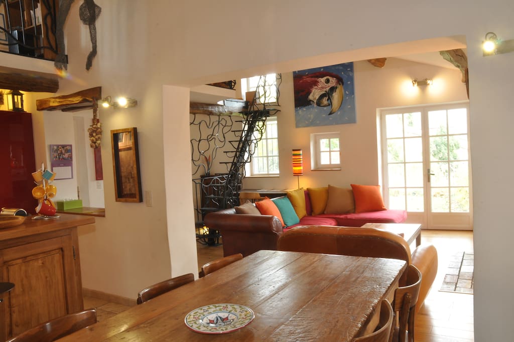Dining area towards living room