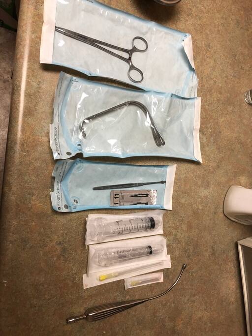 These instruments are used to drain a PTA