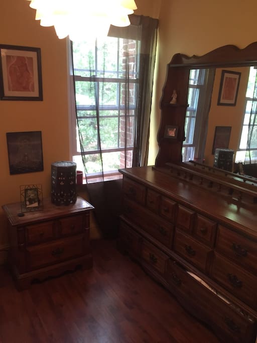 dresser in bedroom