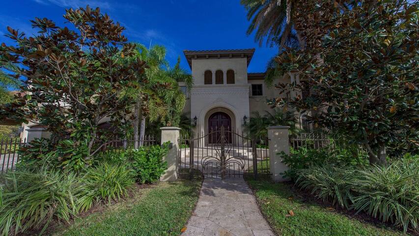 Luxurious Waterfront Mediterranean Mansion
