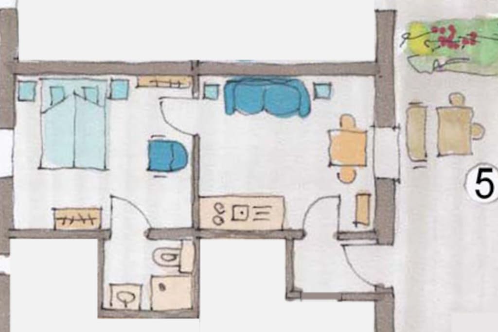 Ferienwohnung für 2 Personen Zusatzbett für 3. Person möglich