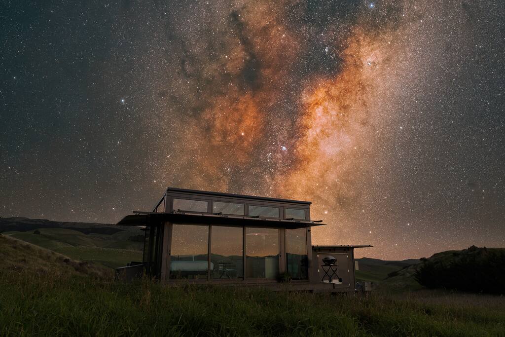 Amazing views of the night sky though the glass ceiling