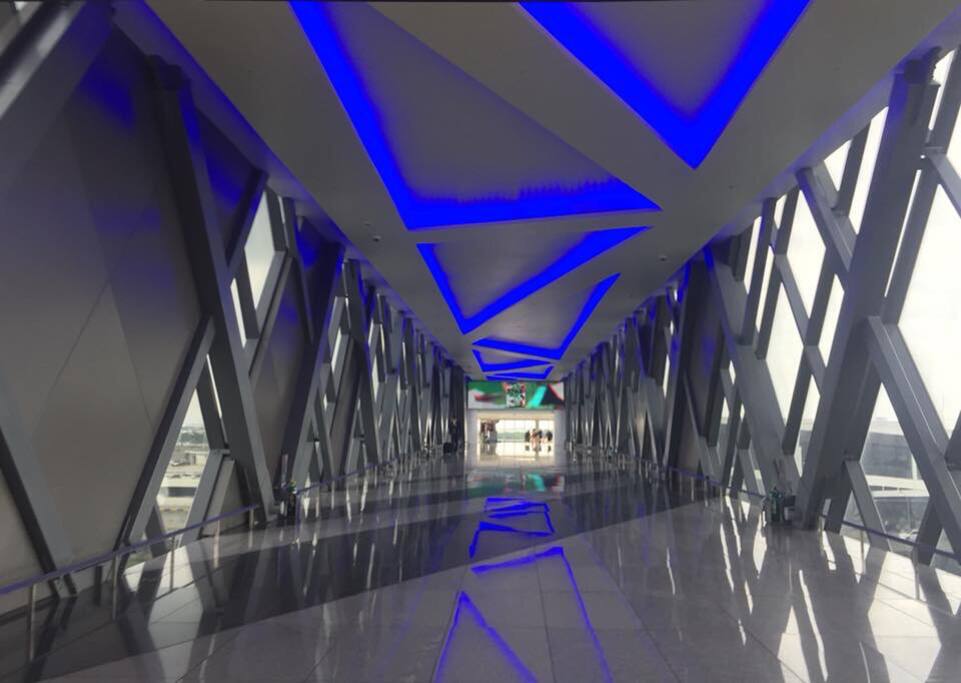 Runway Manila Footbridge. Avoid accidents and the hassle of crossing the busy street of Andrew’s Avenue by taking this footbridge that connects the airport Terminal 3 to Newport City. It has walkalators. It has also tram for seniors , people with disabilities and pregnant women. You will get to my place in 5- 7 minutes. The access is located inside the airport terminal 3 upper food court level near Mary Grace, KFC and Manila Life Cafe. :-)