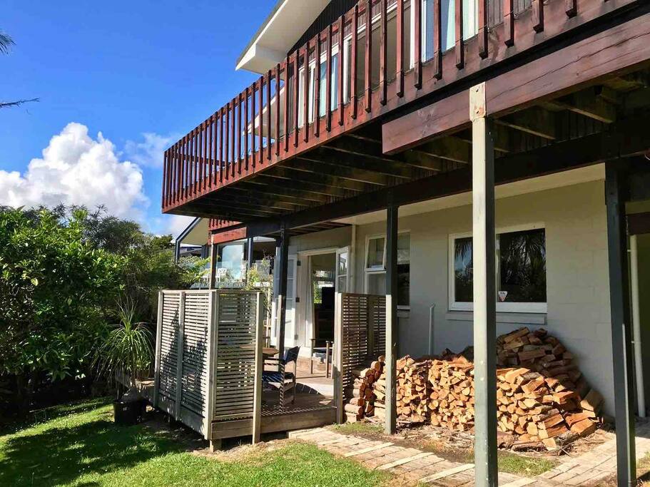 Studio situated on ground level below main house.
