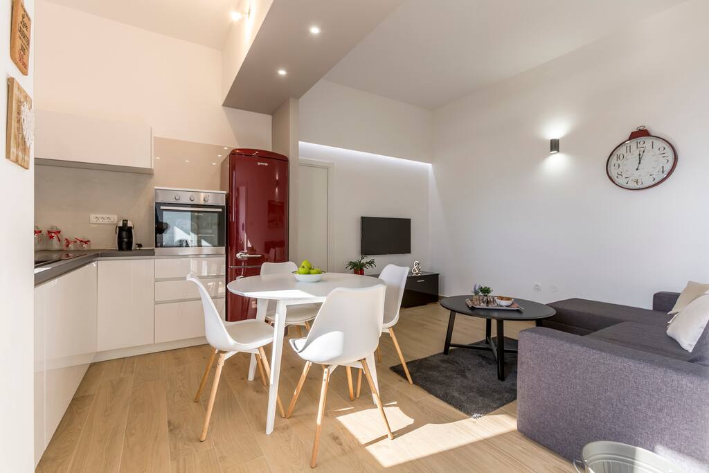living room & kitchen