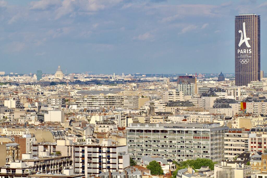 Vue from the apartment: on this picture you can see the Tour Montparnasse on the right hand side, and the Panthéon on the left hand side