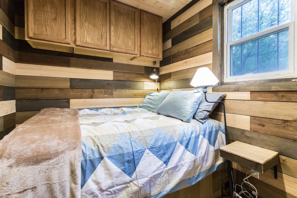Snuggle in with a book by the reading light. Or Netflix and Chill in the A/C when it's Texas-HOT out!