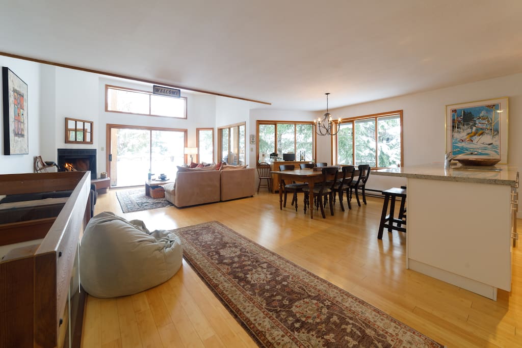 View of the Main Floor Entertaining Space"The kitchen/dining/living space here is lovely and spacious"- Jeff Seattle, WA