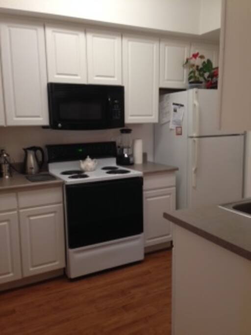 Refridgerator, oven/stove, microwave, and dishwasher included