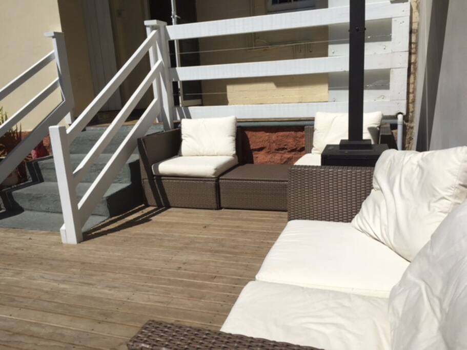 Outside lounge area