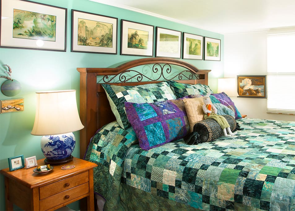 Curl up with a good book. Take a nap. Relax on this comfortable king bed.