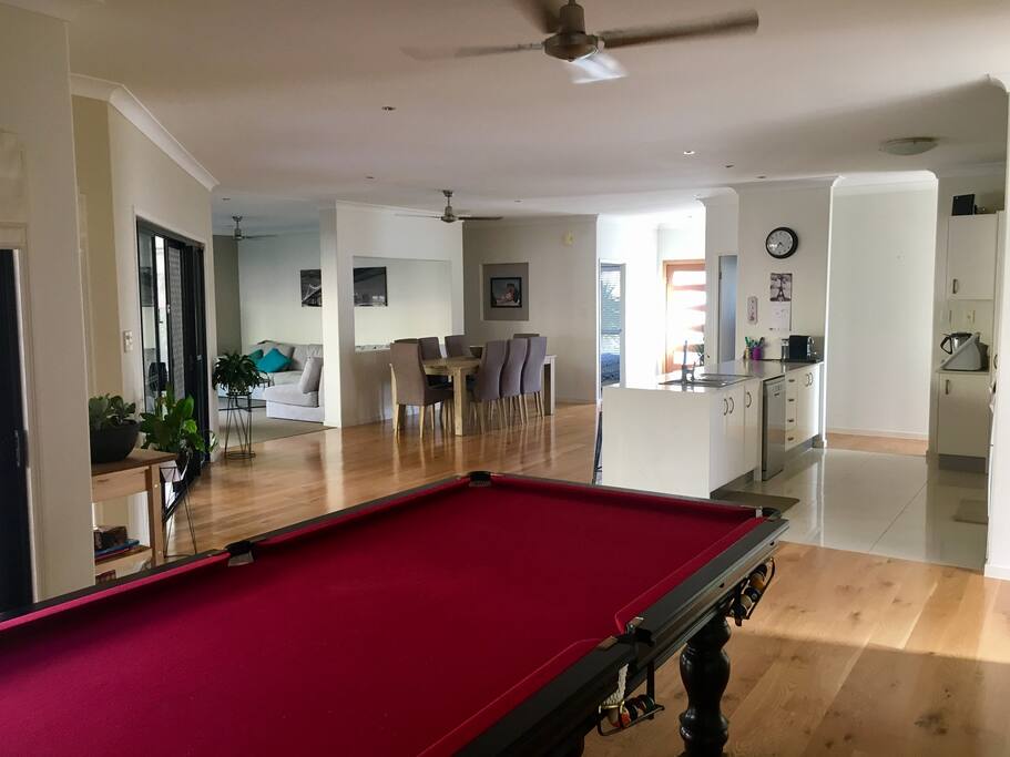 Pool table/open plan living