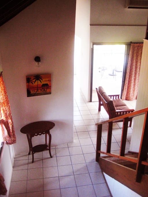 Honeycreeper Suite -Top view of entrance through to Patio