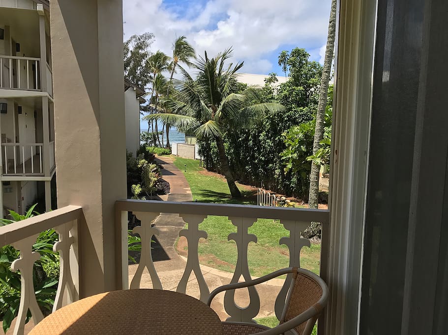 Partial ocean view from unit