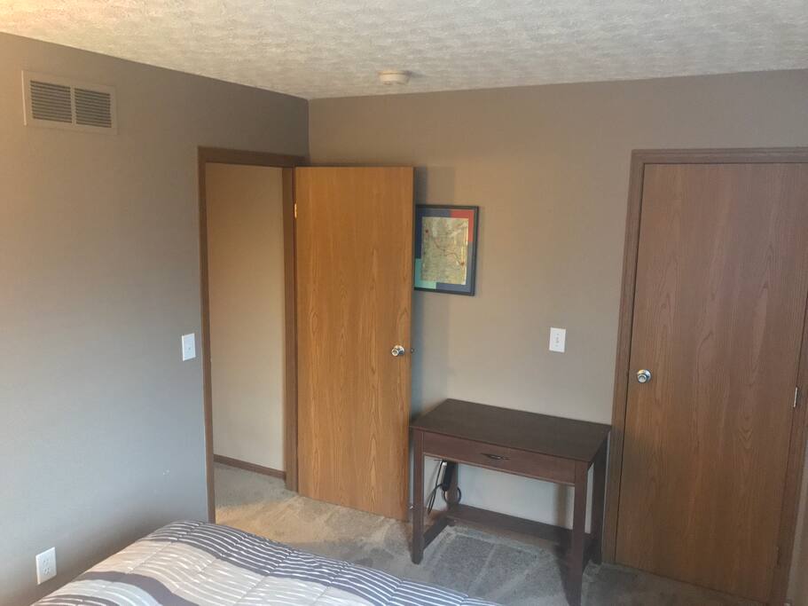 There is a 32" TV available for the room. Complete with a Roku and the ability to watch Netflix, Hulu, Showtime, and HBO.