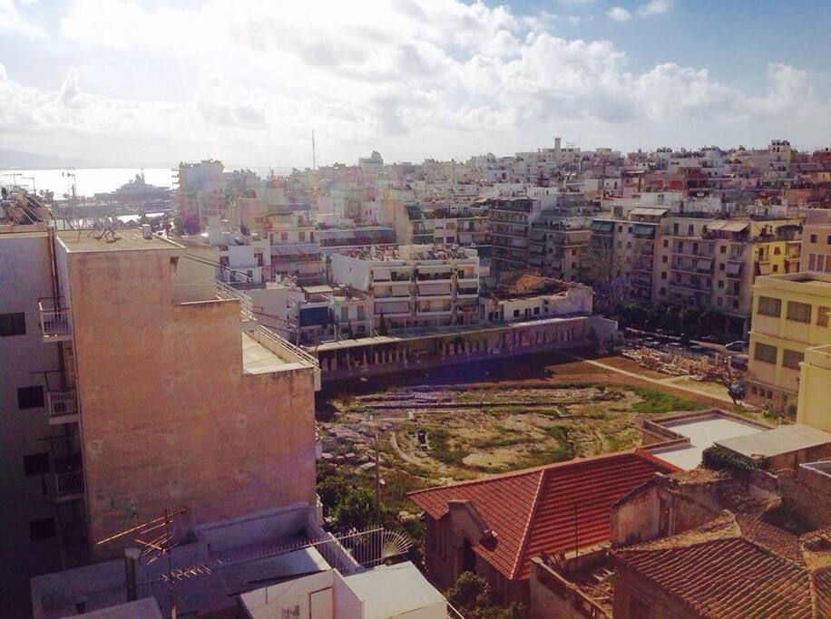 The ancient theatre and sea view