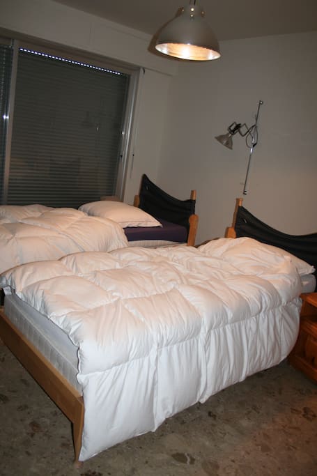 et chambre double, deux lits
