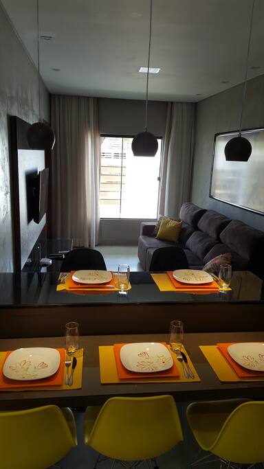 Integração da sala e cozinha
