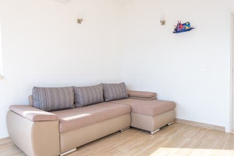 Successful Airbnb property: Penthouse with stunning view next to beach! in Lozica