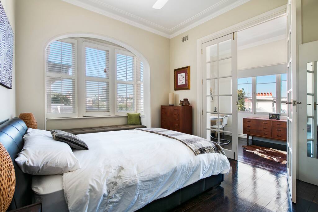 Grand master bedroom with adjoining study/sunroom