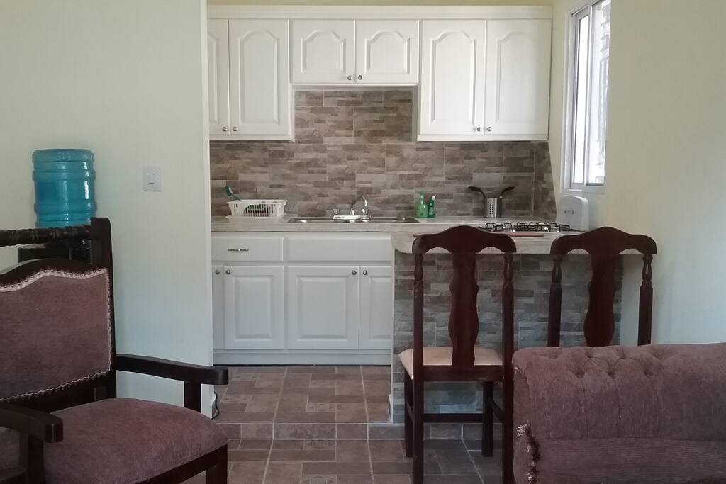 Kitchen and living room