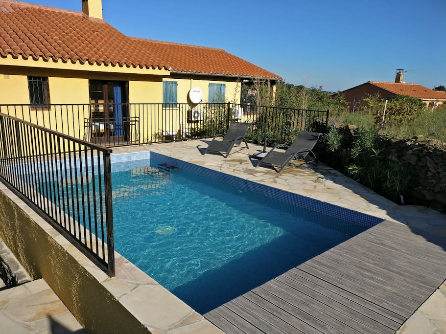 Our new pool - bathed in sunshine from morning till evening