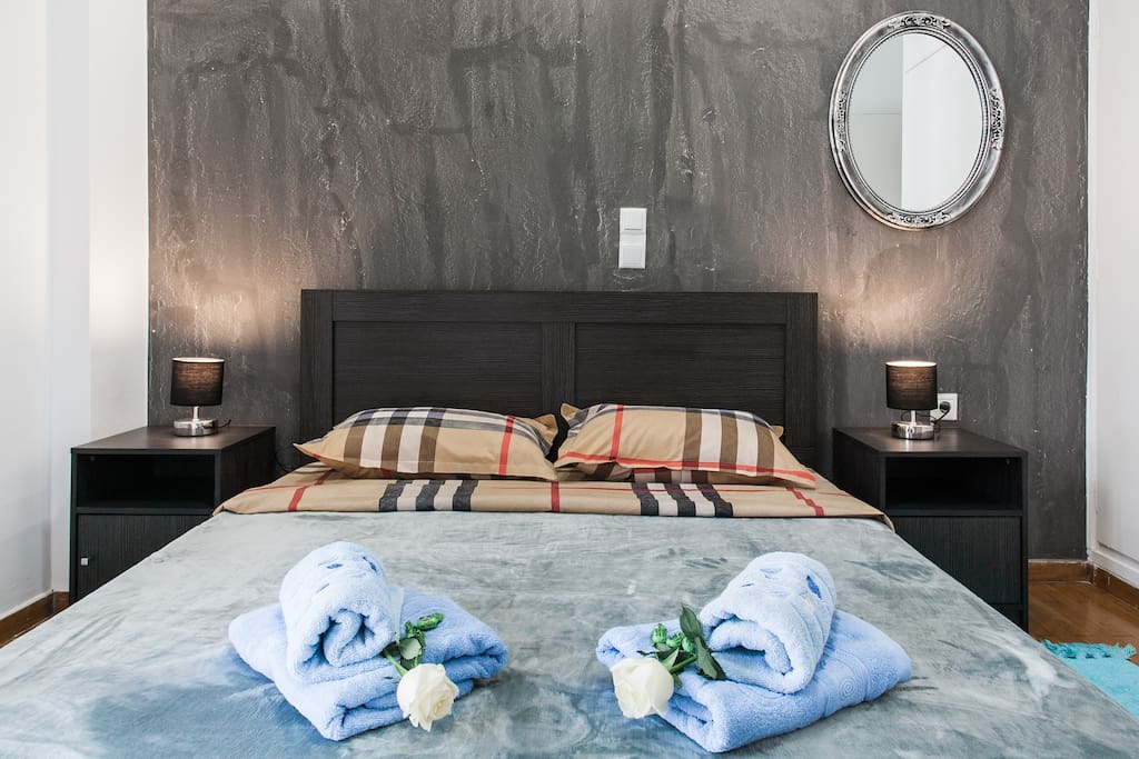 The spacious bedroom