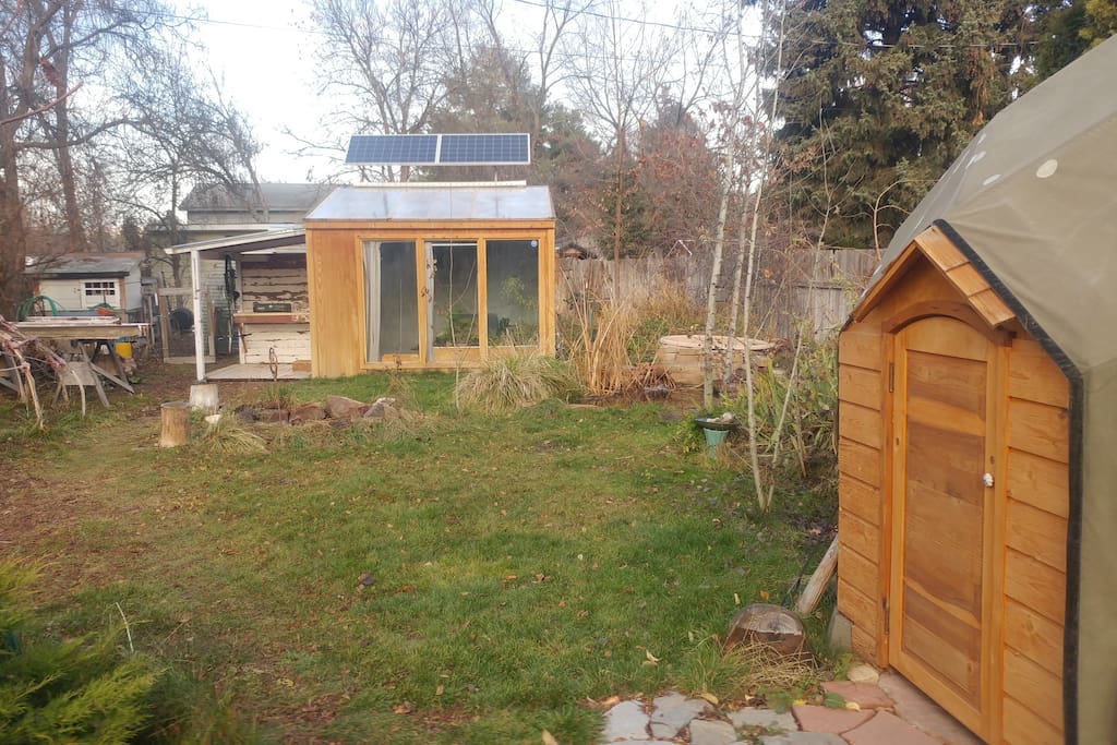 Glamping greenhouse, with sacred zome
