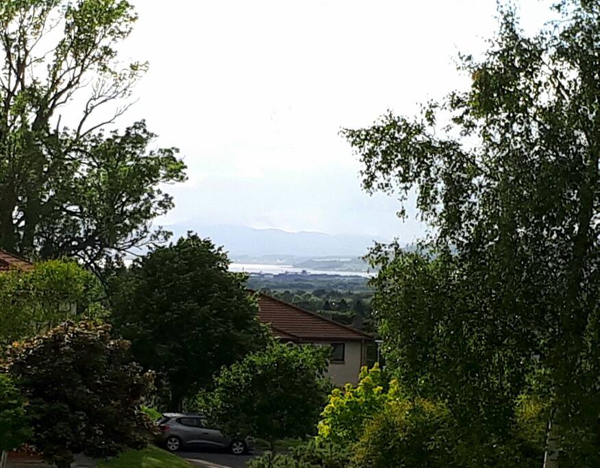 Stunning view of the Black Isle and beyond from the apartment window.