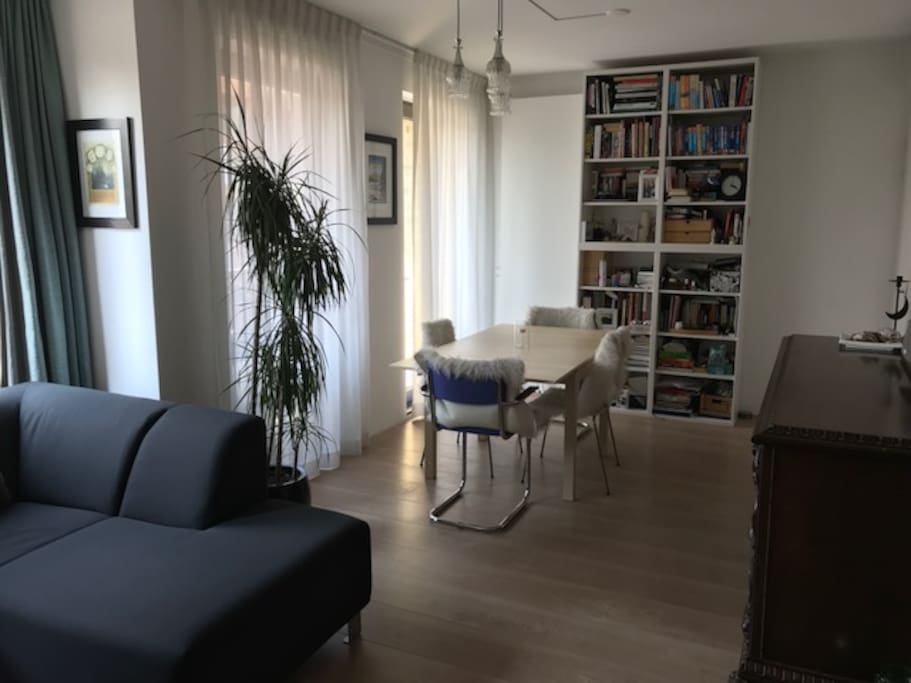 Living room seen from kitchen entrance