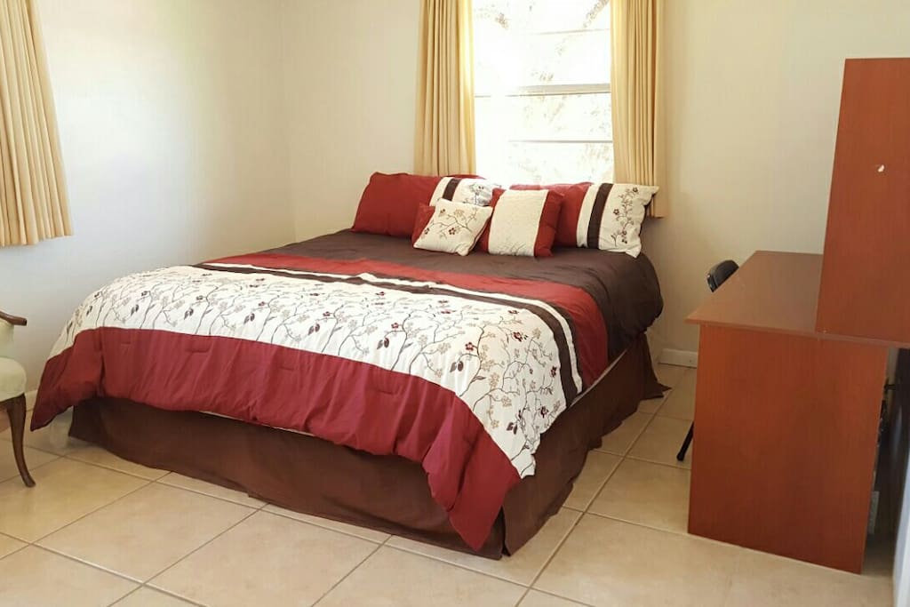 Room has a King bed