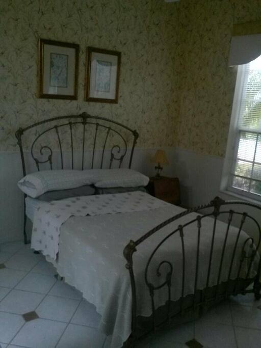 Full size bed in the private room