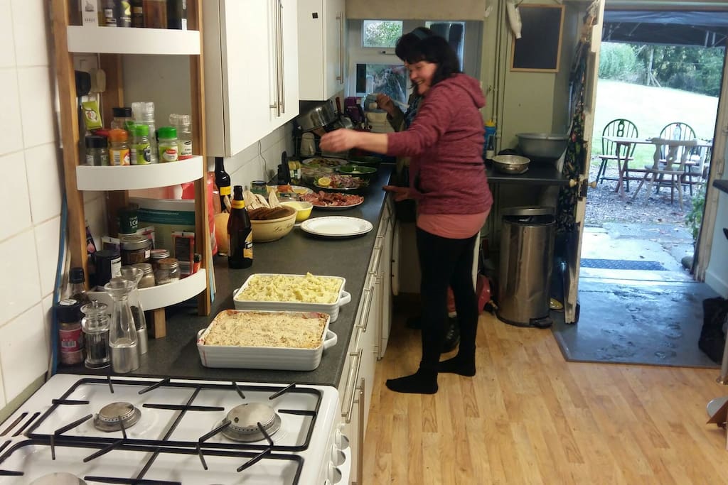 Busy in the kitchen
