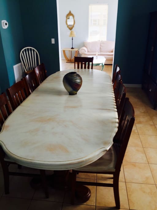 Dining room seats 12 people!