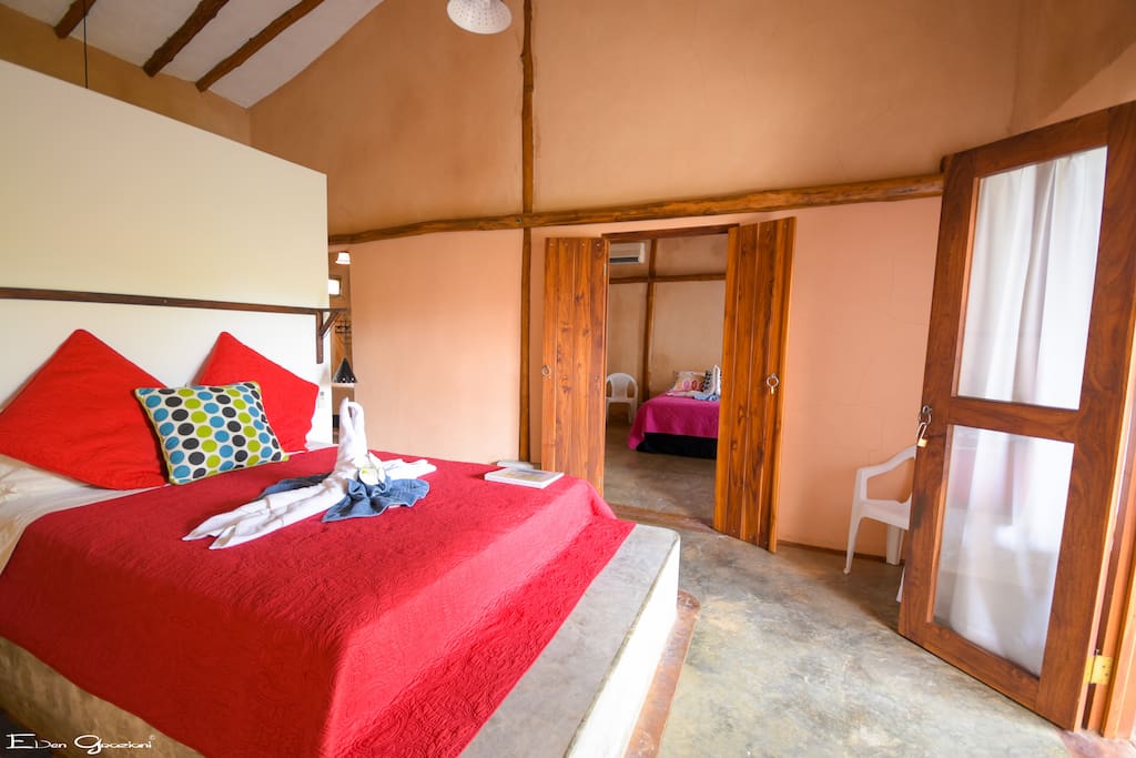 Main bedroom, you can see other two rooms in the back