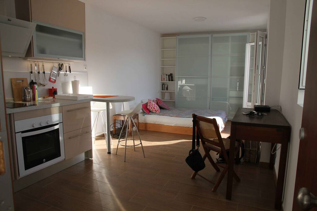 Studio: Bedroom area, on background