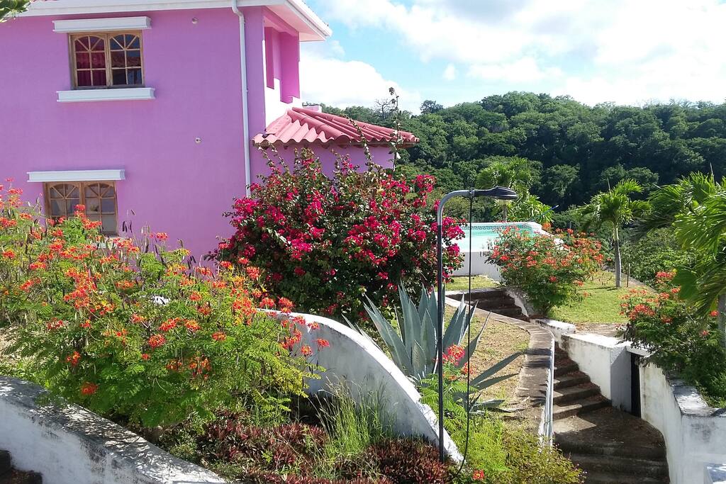 parte lateral de la casa