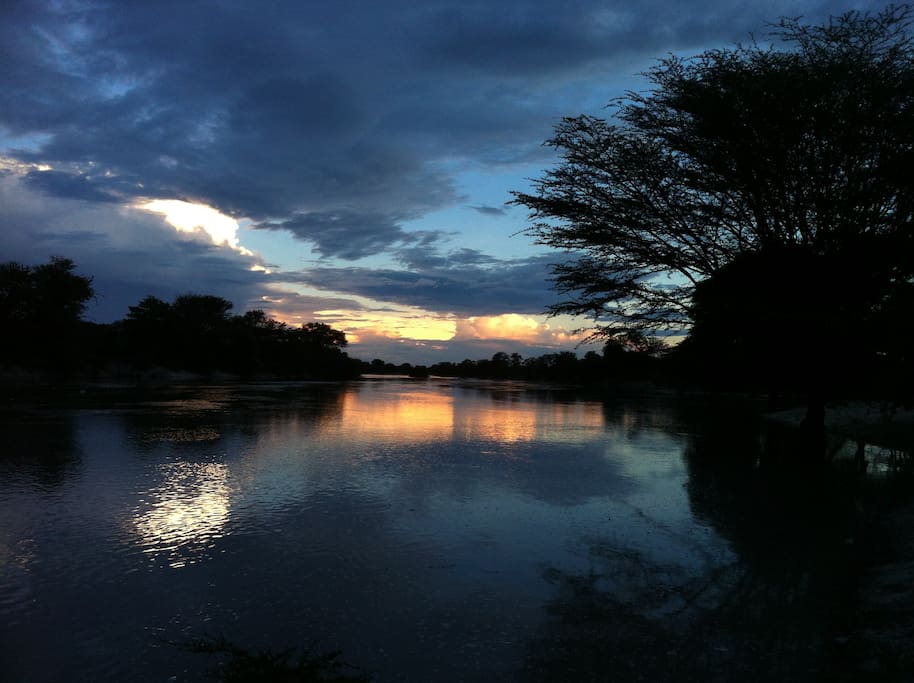 Sunset on the river