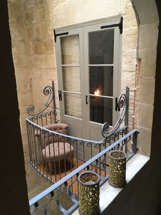 Very romantic Juliette balcony as part of the bedroom