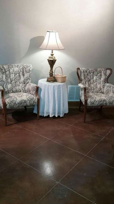 Downstairs Bedroom Sitting area