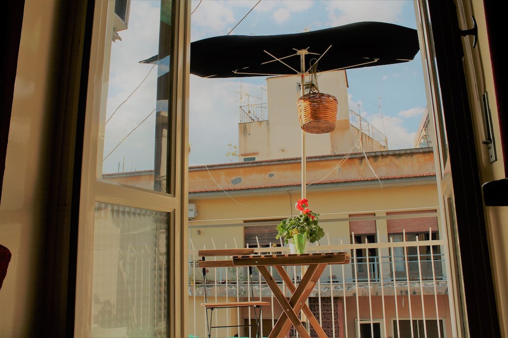 Enjoy our sunny balcony