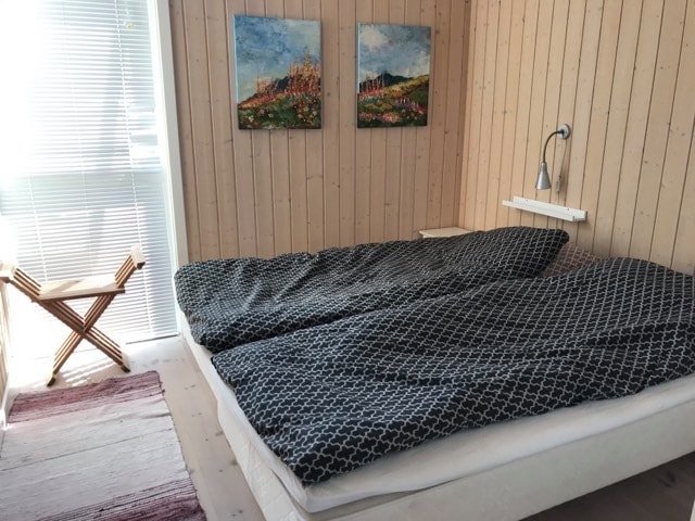The largest bedroom with a double bed