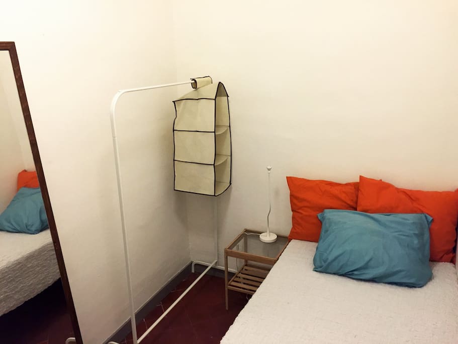 The bedroom is very comfortable and quiet.