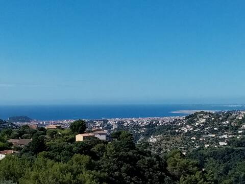 Splendid 3 P in Villa hill Nice Sea VIEW
